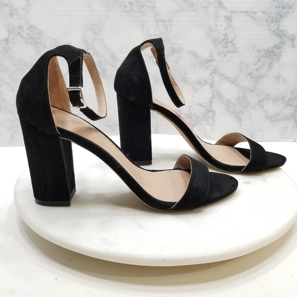 Steve Madden 6 Beella black strappy chunky heels - Picture 4 of 9